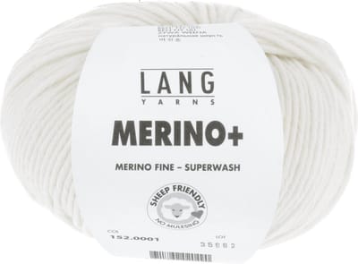 Lang Yarns Merino Plus - 01 wit - Merinowol Garen
