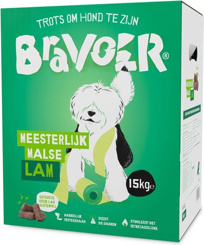 Bravoer Meesterlijk Malse Lam - Hondenvoer - 15 kilo