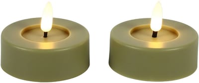 Countryfield LED theelicht rustiek goud 2 stuks - sfeervolle verlichting.