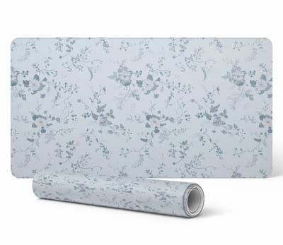 Beschermende decoratieve mat voor op kantoor, vintage bloemenpatroon, 90x45 cm
