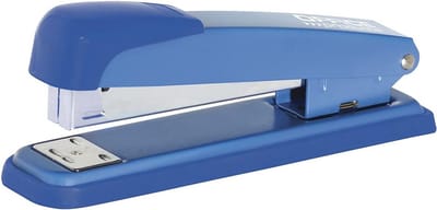 Handnietmachine Metaal - Kantoor nietapparaat - Vellen samenvoegen - Robuuste metalen behuizing - 15x6x4 cm - Blauw