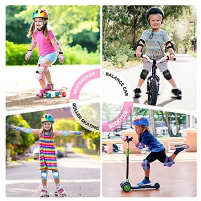 Knie-, Elleboog- en Polsbeschermers Set voor Kinderen en Tieners - 6-in-1 Beschermset voor Skateboard en Scooter