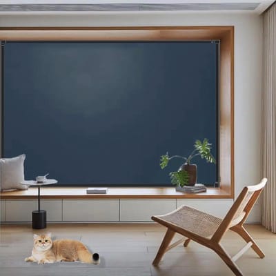 Verduisterende Raamfolie - Zonwering Gordijn - Hitte Koude Buitenhouden - 100% Lichtblokkerend - 115 x 105 cm - Blauw