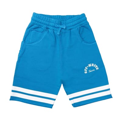 Off White Meisjes Team 23 Sweat Shorts met grafische print (Blauw/Wit)