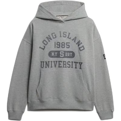 Superdry Athletic Essentials Relaxed Hoodie Grey Grootte: 40