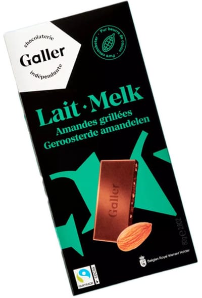 Chocolade tablet Galler Milk Almonds, 80 g