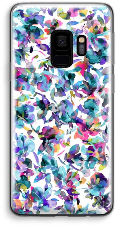 Hoesje geschikt voor Samsung Galaxy S9 hoesje - Hibiscus Flowers - Soft Cover Telefoonhoesje - Bescherming aan alle Kanten en Schermrand
