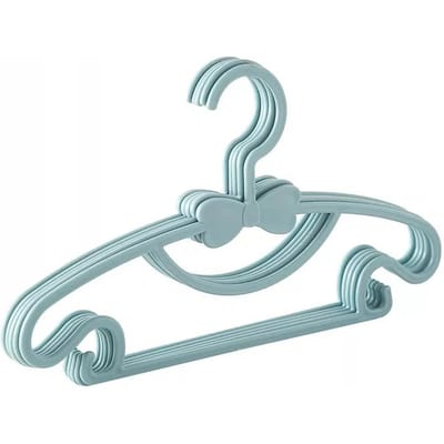 Lot de 5 cintres pour vêtements d'enfants, cintres portables en plastique, coupe-vent, organisateur de vêtements pour bébés 5 pcs bleu