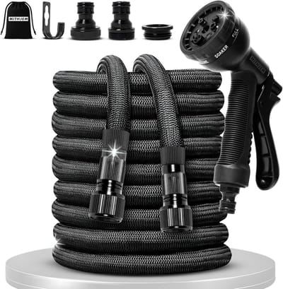 Uittrekbare Tuinslang 15 Meter met 8 Functies en Complete Kranen Set