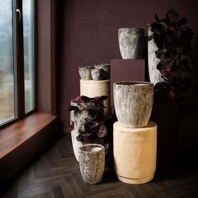 PTMD - Pot Miah - Grijs - 40x40x42cm - Set van 3