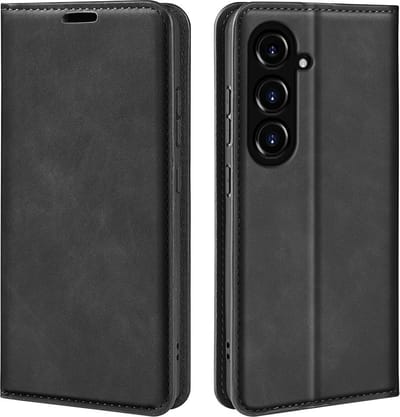 MobyDefend Hoesje - Geschikt voor Samsung Galaxy S23 FE - Luxe Wallet Bookcase (Magnetische Sluiting) - Zwart
