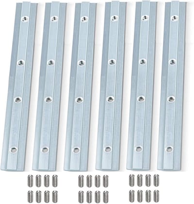 6x Aluminium Profiel Verbindingsstukken 30x30mm Rechte Koppeling met M6 Schroeven