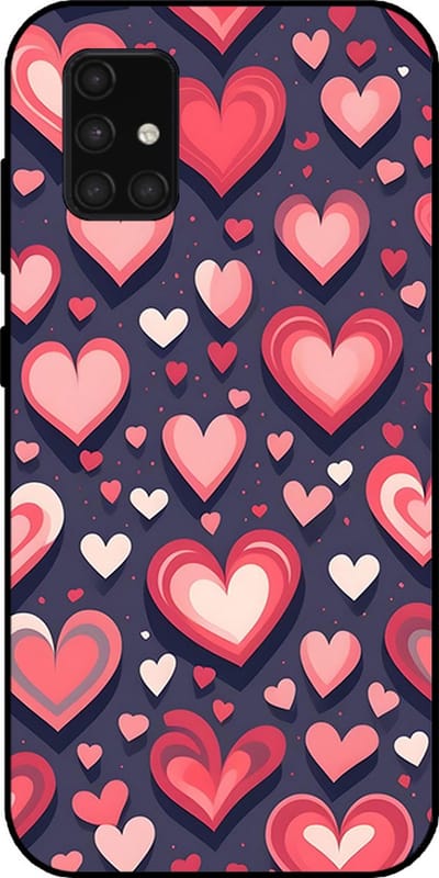 Smartphonica Telefoonhoesje Geschikt voor Samsung Galaxy A71 5G met Hartjes Opdruk - TPU Backcover Case With Heart Design geschikt voor Samsung Galaxy A71 5G