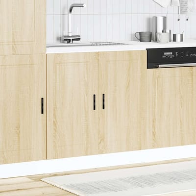 vidaXL - Spoelbakonderkast - Porto - 80x46x81,5 - cm - bewerkt - hout - sonoma - eiken