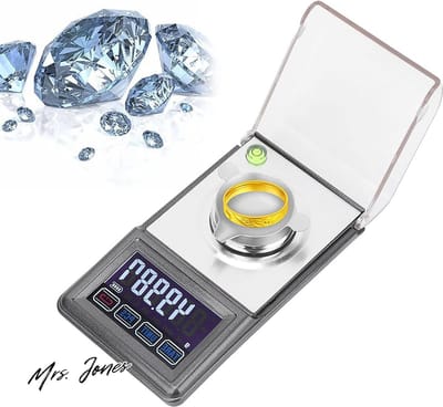 Mrs. Jones Hoge Precisie Digitale Weegschaal 0.001g Sieraden Weegschalen voor Koken Sieraden Munten Kruiden met Gewicht Precisie .