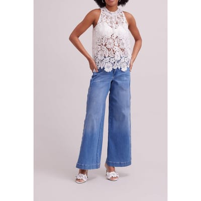 Anne Fontaine Gravure White Size: 42 | Blouses Outlet | Dames | Wit