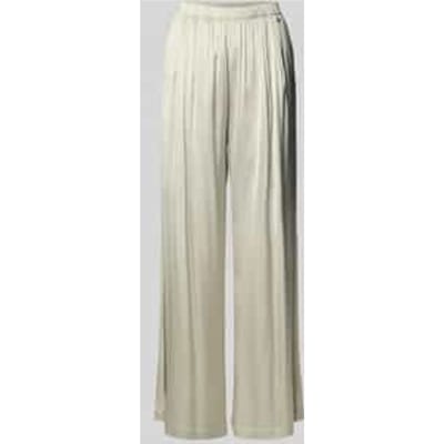 Wide leg stoffen broek met platte plooien, model 'RITA'