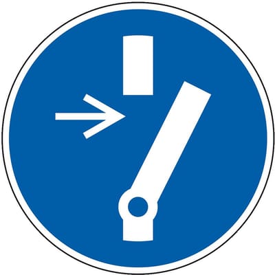 Bij onderhoud of reparatie vrijhouden bord - kunststof - M021 300 mm