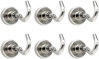 PromoHome Sterke Magneethaken Set - 6 Stuks Krachtige Haken voor Keuken en Huishouden