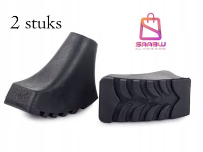 Nordic Walking Stokpunt van Rubber – Duurzaam, Met Profiel – Voor Asfalt en Grind – Zwart – stokpunt – nordic walking stokken verstelbaar – trekkingstokken– 2 stuks – 12872