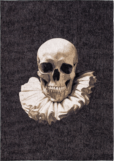 Louis De Poortere vloerkleed Funny Bones - zwart - 100x140cm