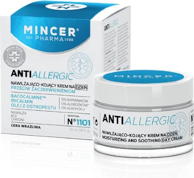 Antiallergische vochtinbrengende en verzachtende dagcrème tegen roodheid Nr.1101 50ml