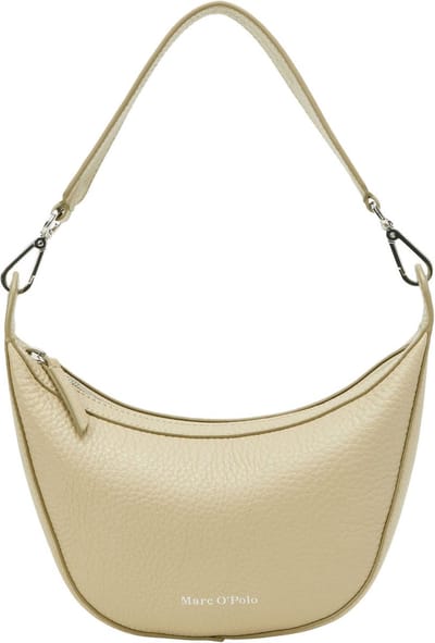 Marc O'Polo Leren Schoudertas Crossbody Bag Jonesboro Cream Beige