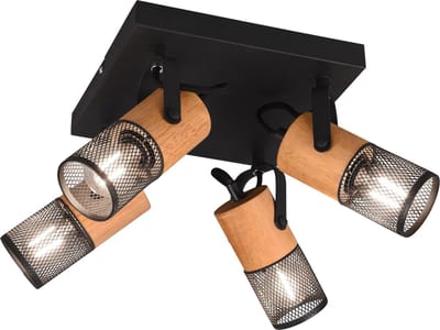 TRIO TOSH - Spot - Zwart mat - excl. 4x E14 4 W -