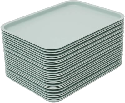 Stervia Dienblad Set - Dienblad Rechthoek - 24 stuks - Stapelbaar - Vaatwasbestendig - Magnetronbestendig - Kan Tegen Hitte (+120°) En Kou (-20°) - 36 x 27 x 2 cm