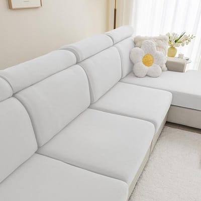 Eenvoudige Dubbellaagse Sofa Elastische Antislip Sofa Hoes Woonkamer Vier Seizoenen Universeel Ademend Verdikkend Sofa Kussenhoes 50-70cm * 50-70cm