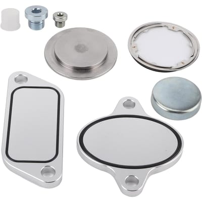 EGR Verwijderingsplug met Pakkingen Kit EGR Koeler Elimineer Geschikt voor Cummins ISX CM871 Motor gray