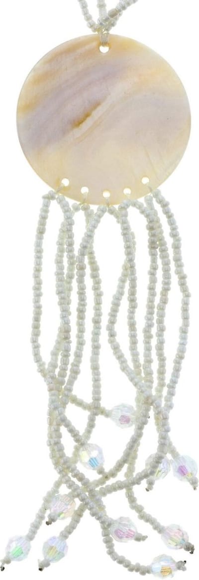 Behave - Witte ketting met schelphanger - Bohemian zomerstijl