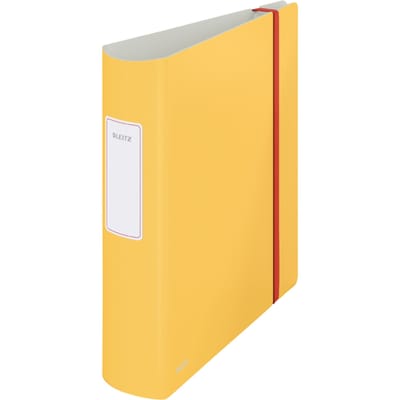 Leitz 180° Active Cosy Kunststof Ordner met Rugetiket - 2 Rings A4 - Rugbreedte van 82mm - Warm Geel