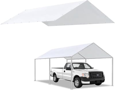Carport Vervangende Luifelhoes - Tent Afdekking Garagetop - Voertuig Beschermen - Waterdicht UV- en Scheurbestendig - 10 x 20 FT