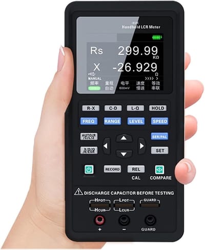 Digitale LCR Meter - Meetapparaat Componenten - Elektronica Testen - Multifrequentie Analyse - 199x98x40mm - Zwart