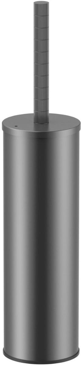 Aloni Stria toiletborstel met houder – gunmetal (PVD) – hangend & vrijstaand – met kunststof binnenpot