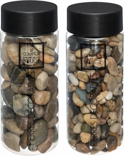 Atmosphera Decoratie stenen - bruin - middelgroot en klein - 750 gram - Aquarium en vazen vulling