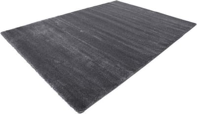Lalee Softtouch- Berber Vloerkleed- Effen- hoogpolig- uni- shaggy- velvet 200x290 cm grijs