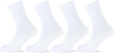 Teckel kindersokken 4-pack maat 35-38 wit