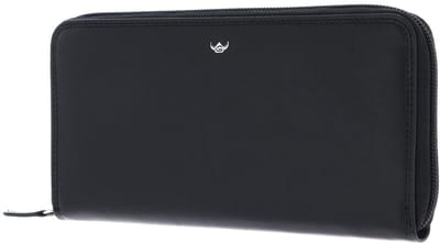Golden Head Leren portemonnee Polo RFID Protect RV-Damenbörse 2822 Schwarz zwart