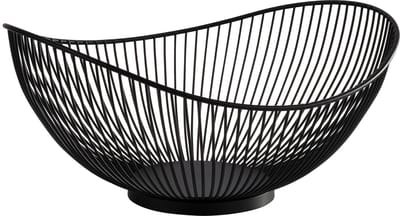 APS Fruitschaal - Fruitmand - Metaal - Zwart - 29,5 x 25,5 x 13,5 cm - 25,5 x 13,5 cm