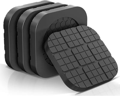 Set van 4 schokabsorberende matten, anti-vibratie pads voor wasmachines en drogers, voorkomt slippen en wiebelen, vloerbescherming en geluidsreductie