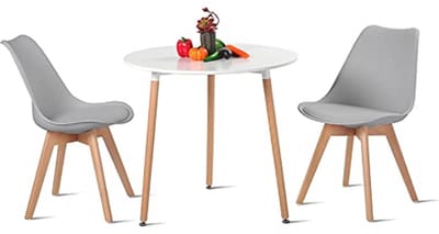 Moderne eettafelset met 2 stoelen voor keuken en woonkamer