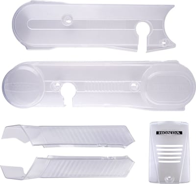 Complete set TRANSPARANT voor Honda Camino - Zijkappen, voetkappen en een frontmasker