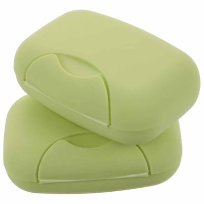 Dailygoods- Zeepdoosje Waterproof - Compact - Reis - Hygiënische Opslag - Duurzaam - 2 Stuks - 7,5 x 11,5 cm - Zeepcontainer