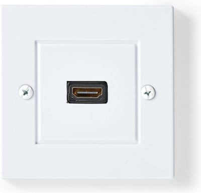 Nedis HDMI Wandcontactdoos - 1x HDMI Female - 4K@60Hz - HDMI Output - Zwart - 18 Gbps - Verguld - Doos