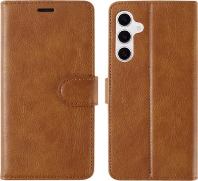 Hoesje Geschikt Voor Samsung Galaxy A16 Hoesje met Pasjeshouder – bookcase Portemonnee – Bruin