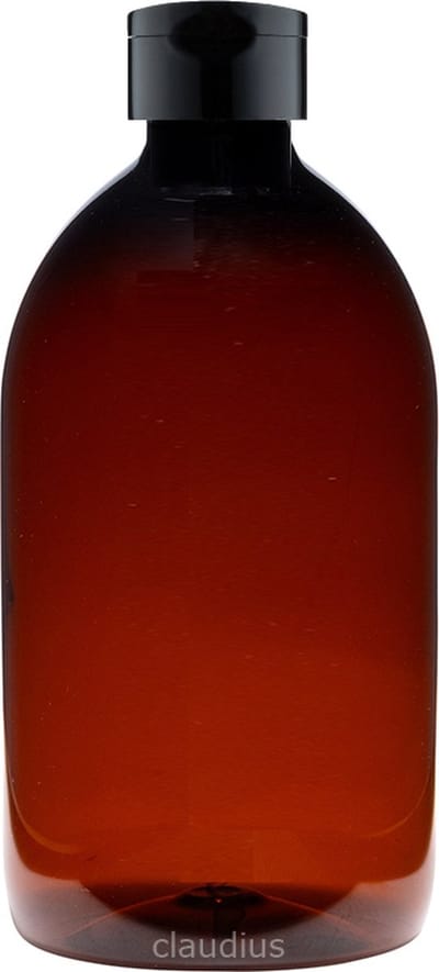 Lege plastic fles 500 ml PET Apothekersfles amber - met zwarte klepdop - set van 10 stuks - Navulbaar - Leeg
