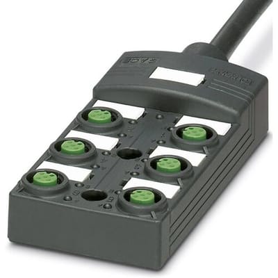 Phoenix Contact SACB-6/ 6-10,0PUR SCO P 1452466 Passieve sensor/actorbox M12-verdeler met kunststof schroefdraad 1 stuk(s) Piece
