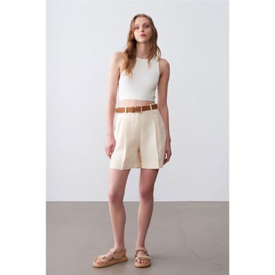 Hoge Taille Wijde Pantalon Shorts
